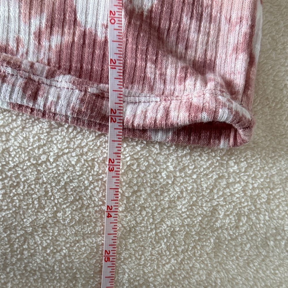 Sonoma Floral V-Neck Long Sleeve Tie Front Top - Pink and White - Picture 8 of 8